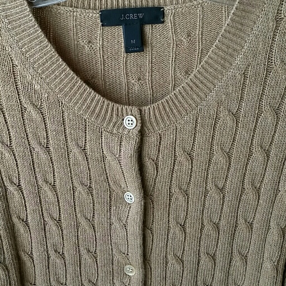 Cambridge merino wool cable cardigan sweater - Picture 3 of 6